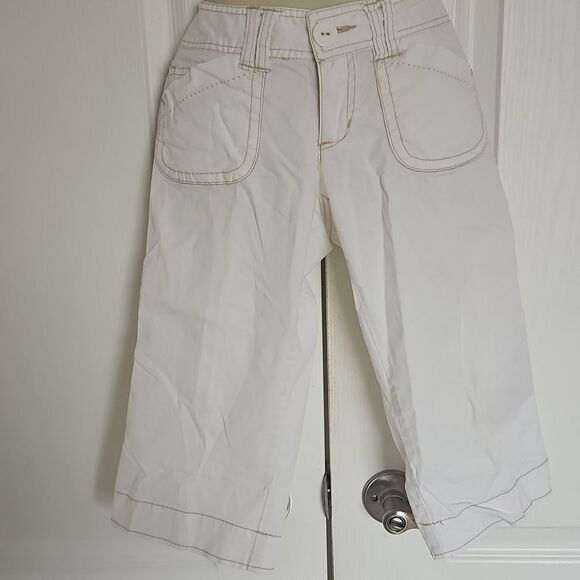 Aeropostale Cotton Capri Pants White 00 - Picture 2 of 16